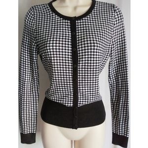 WHBM gingham cardigan